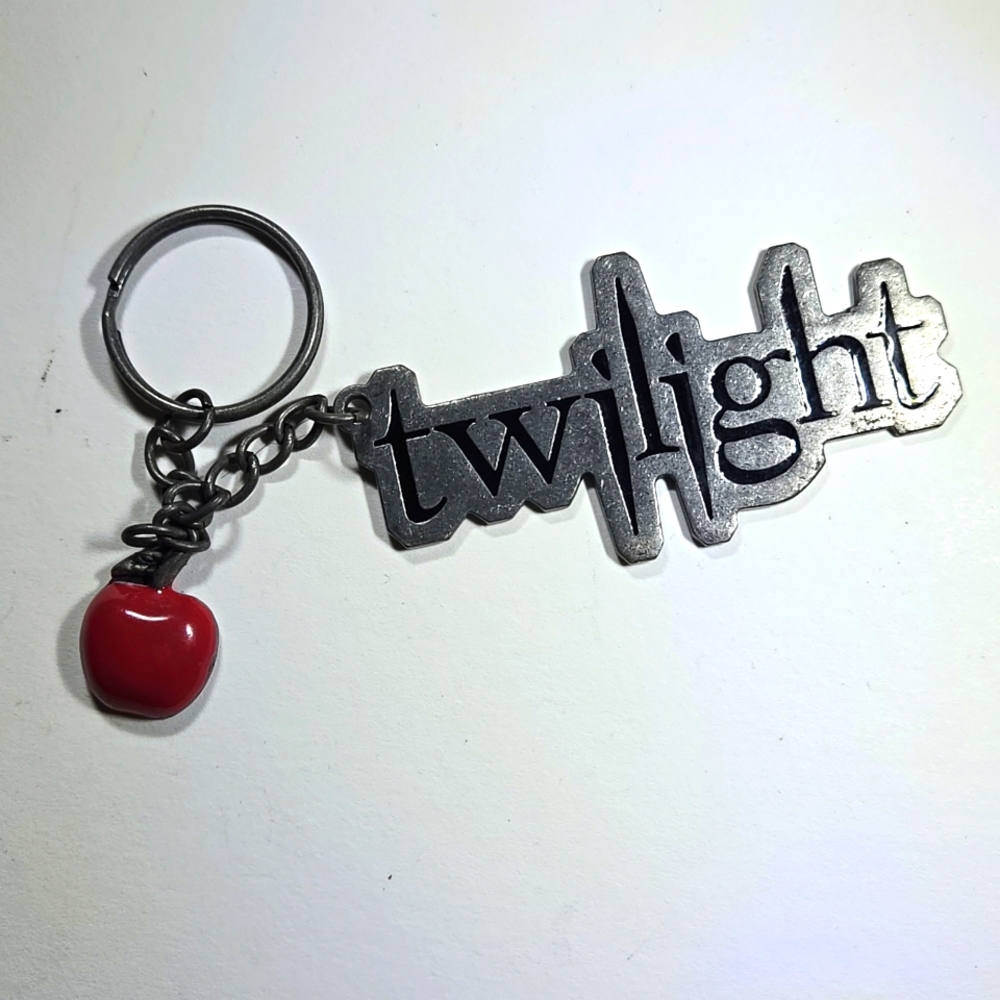 Twilight Keychain with Red Apple Charm